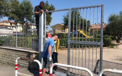 Nuovo cancello per il parco di Via Fosso Scilicino: sinergia tra volontari, amministrazione e privati