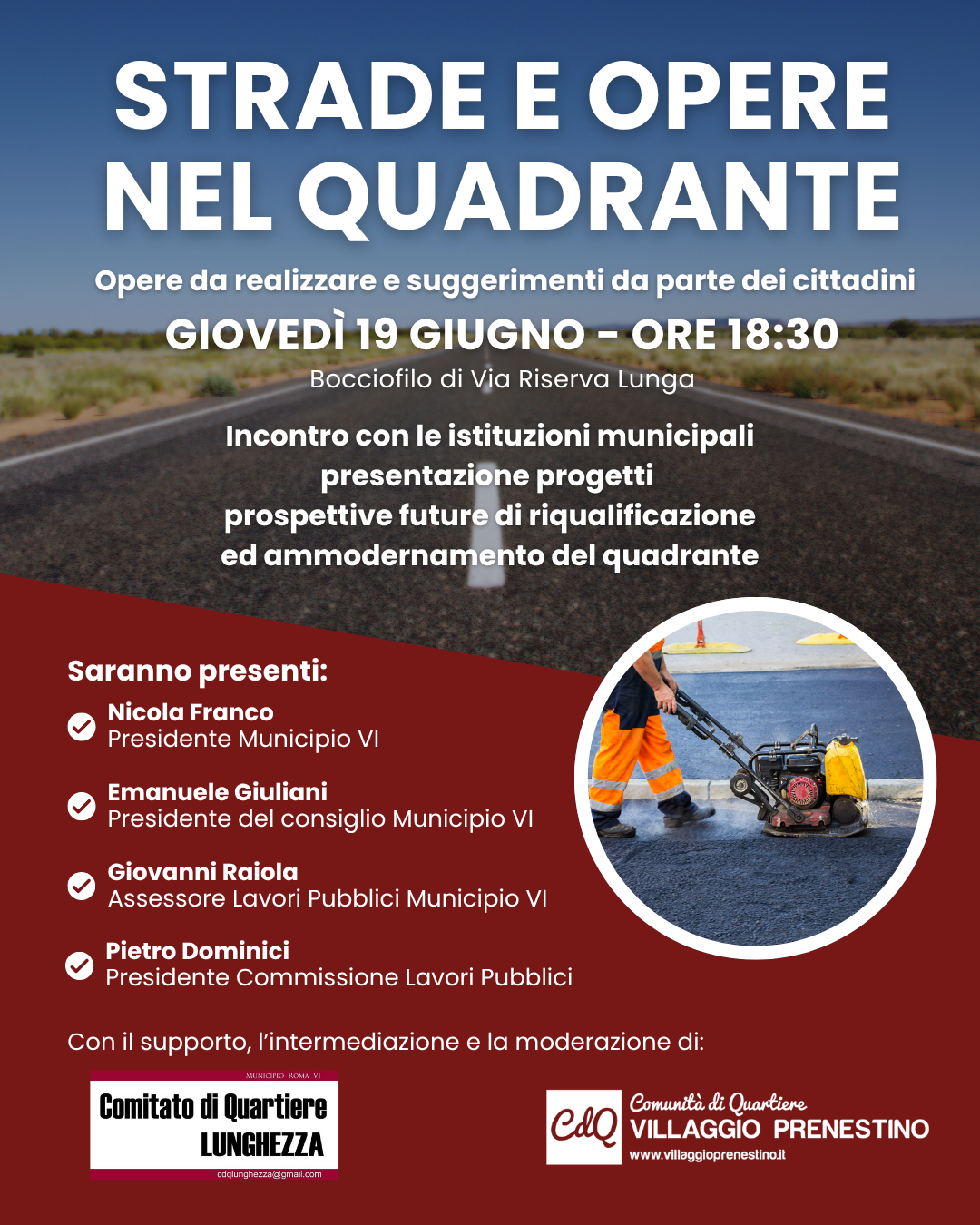 Evento Lunghezza Municipio
