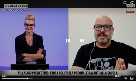 Aree verdi e isola pedonale fronte scuola, ne abbiamo parlato in TV su Radio Roma
